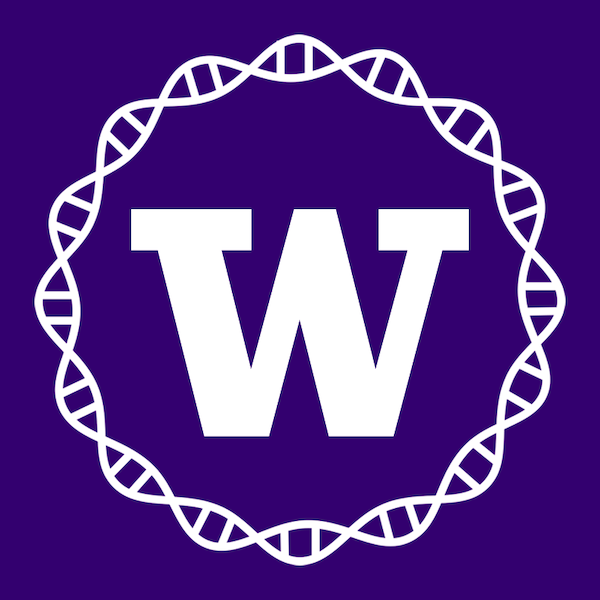 GCGP logo: W surrounded by dna helix on a purple background